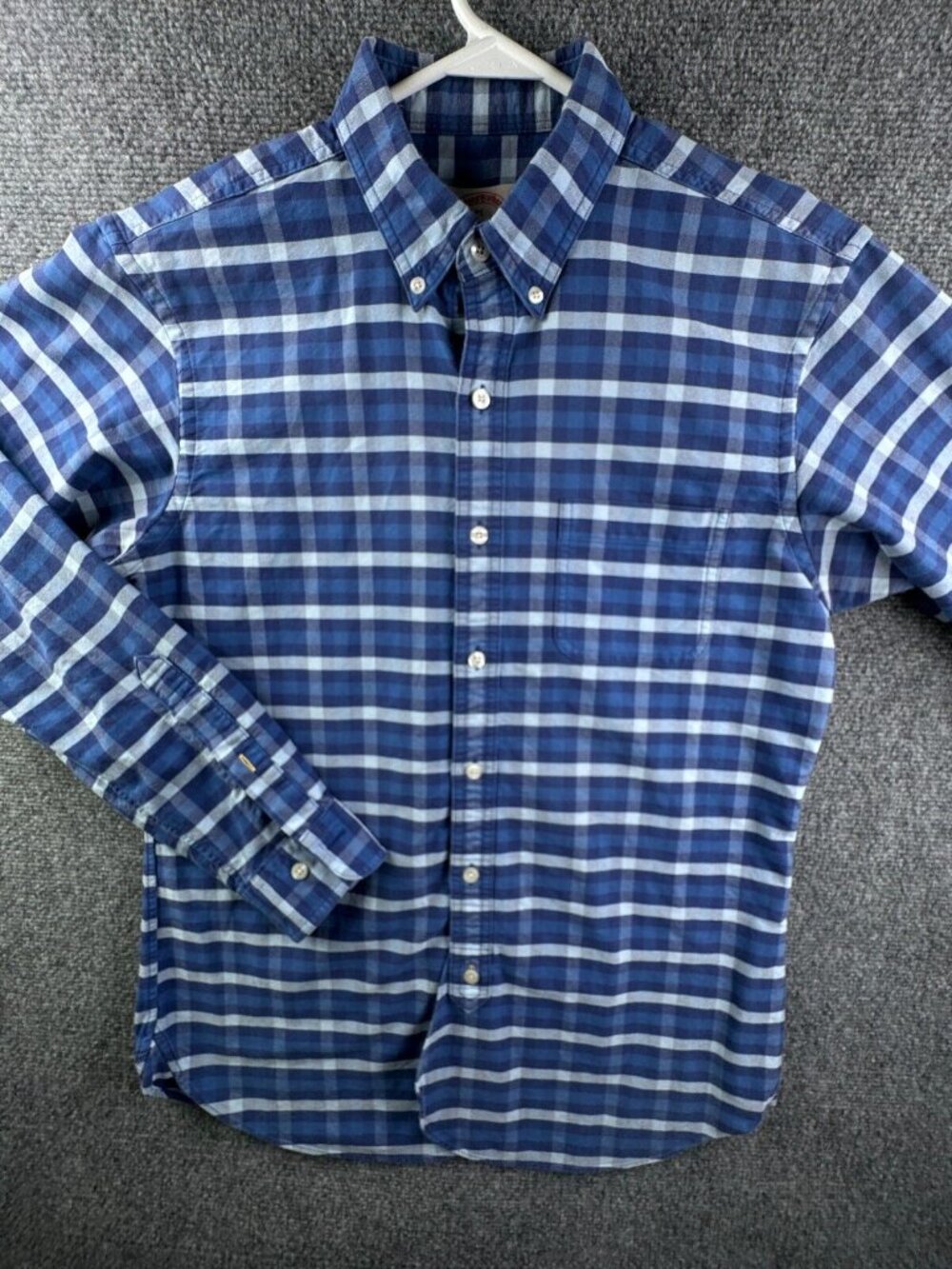 Brooks Brothers Red Fleece Button Up Shirt Long Sleeve Blue Medium Extra Slim